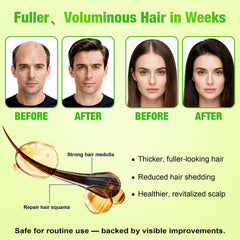Trihood densidad capilar, cabello con mayor volumen y aspecto más espeso.