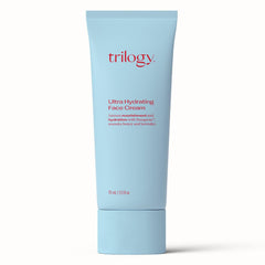 Trilogía crema para rostro hidratante en botella, ideal para hidratación profunda diaria.