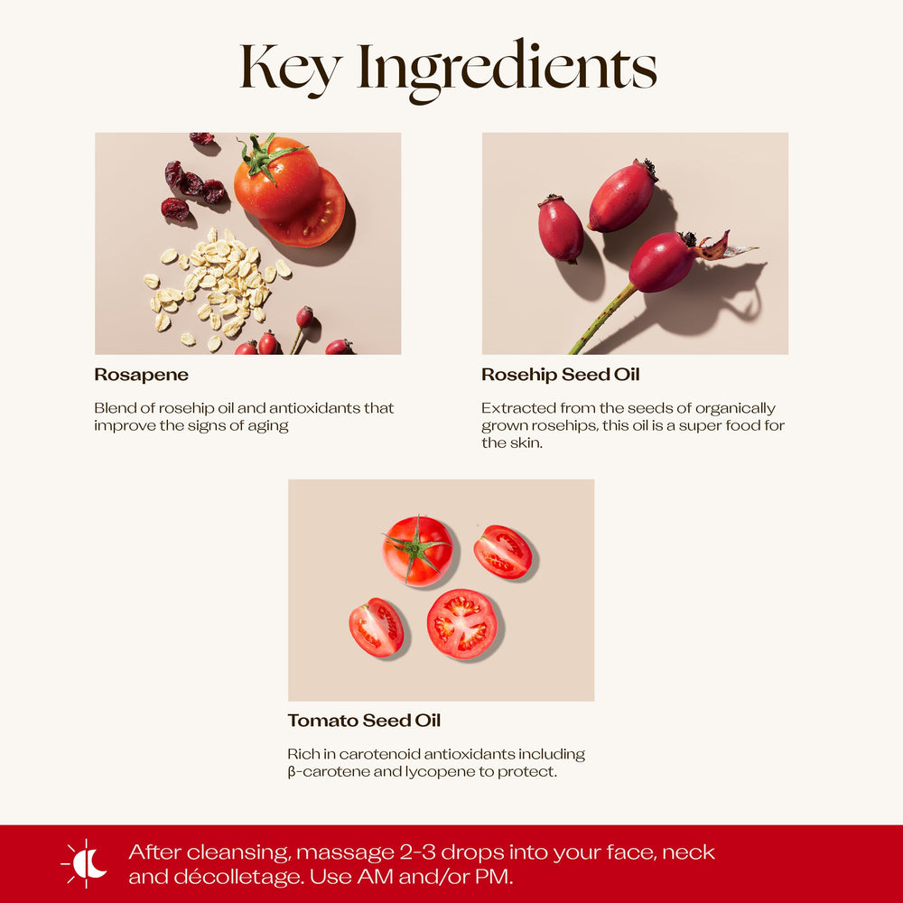 Mezcla Rosapene de Trilogy con aceites vegetales para nutrición.