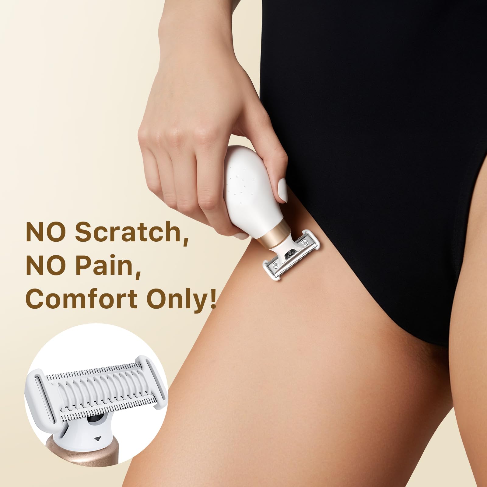 Trimcoo Bikini Trimmer con 7000 RPM para cortes eficientes.