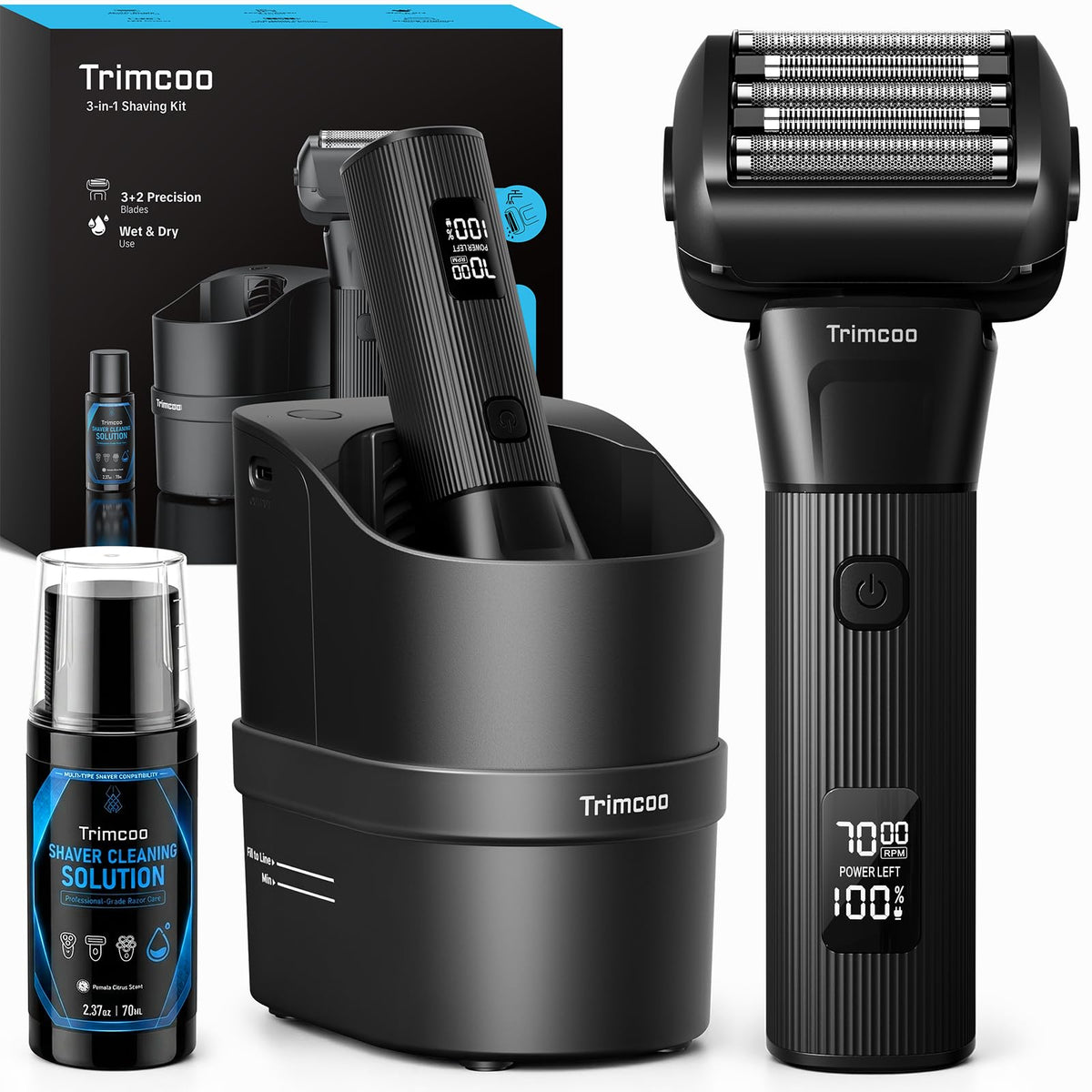 Trimcoo maquinilla eléctrica con 5 hojas para afeitado suave y rápido