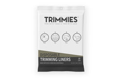 El cubre-barba desechable Trimmies protege la encimera durante el afeitado.