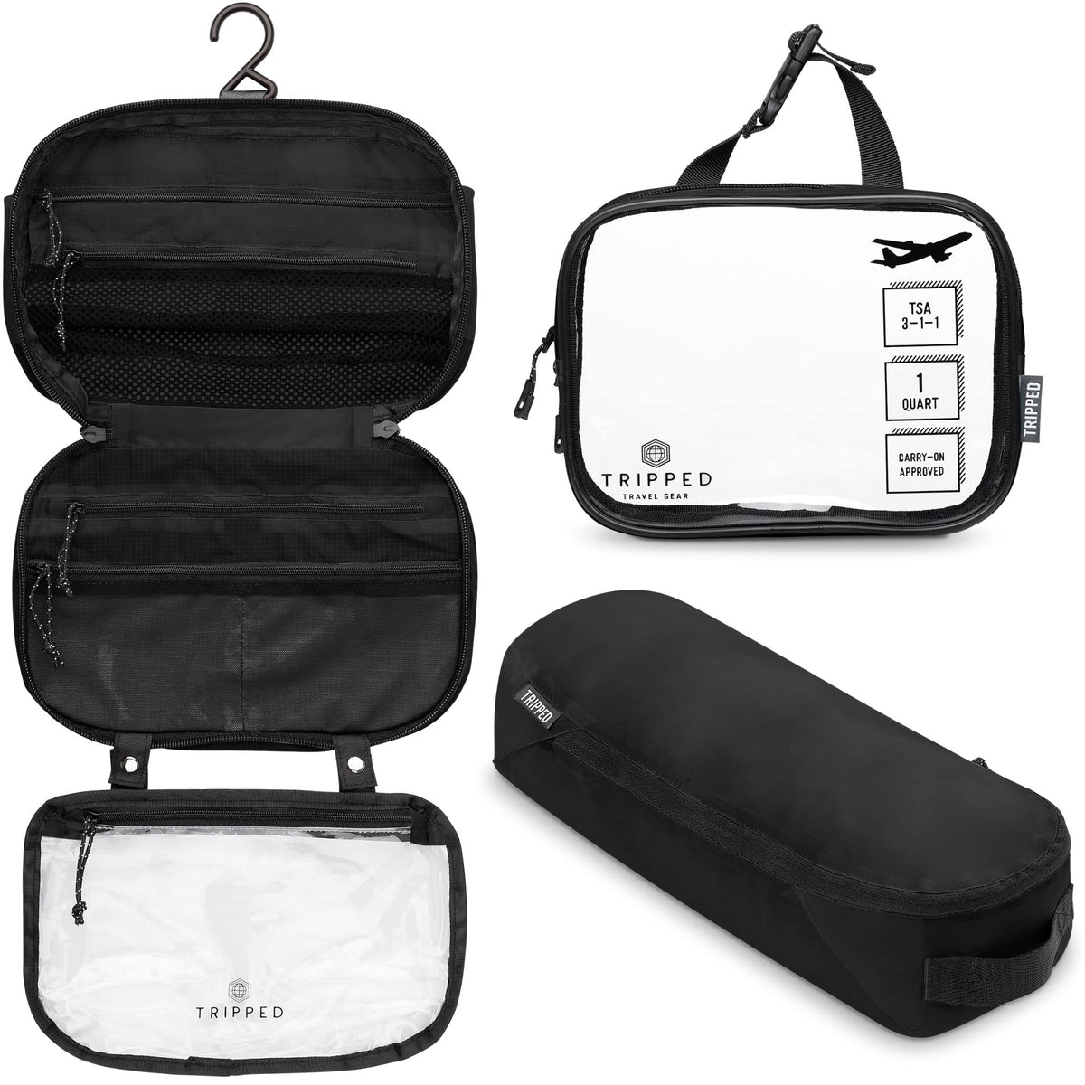TRIPPED bolsa de higiene colgante, ideal para organizar tocador en viajes.