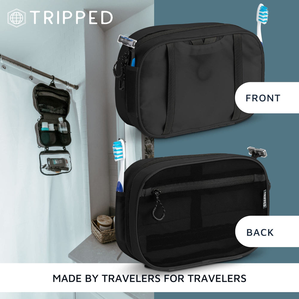 TRIPPED broches metalicos permiten fijar la bolsa con seguridad.