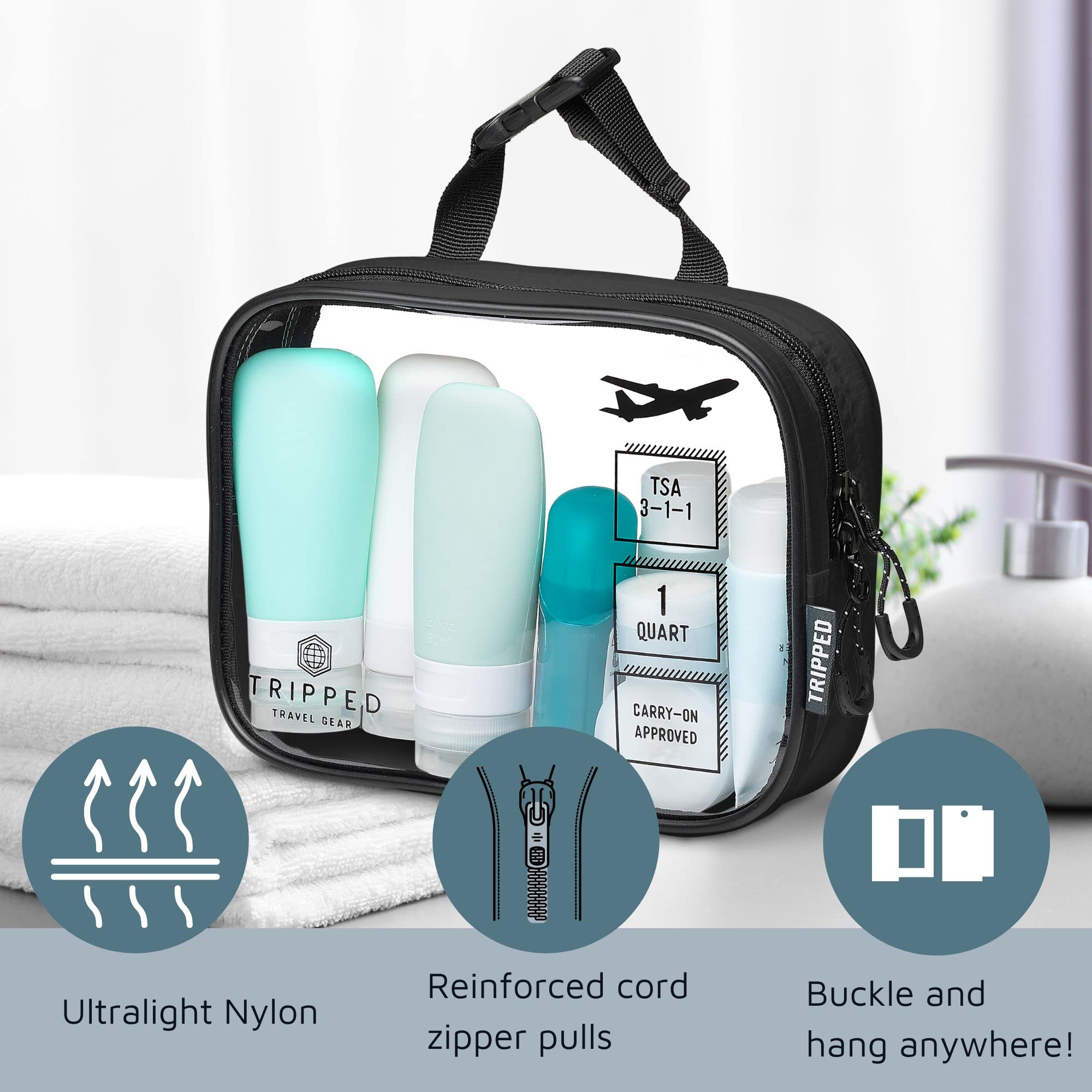 TRIPPED bolsa plegable de tamaño compacto para viajar.