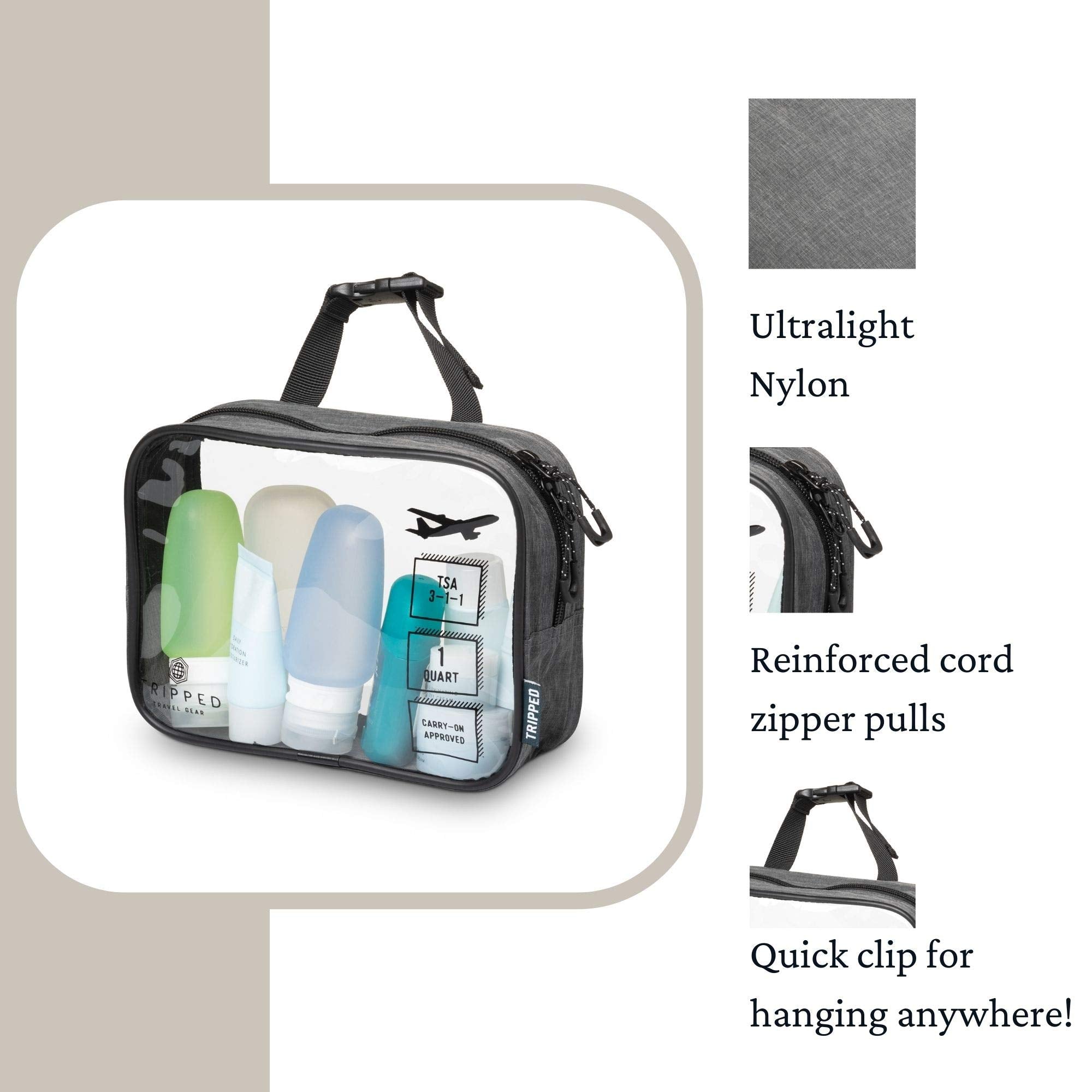 Materiales premium TRIPPED en nylon ofrecen ligereza y durabilidad.