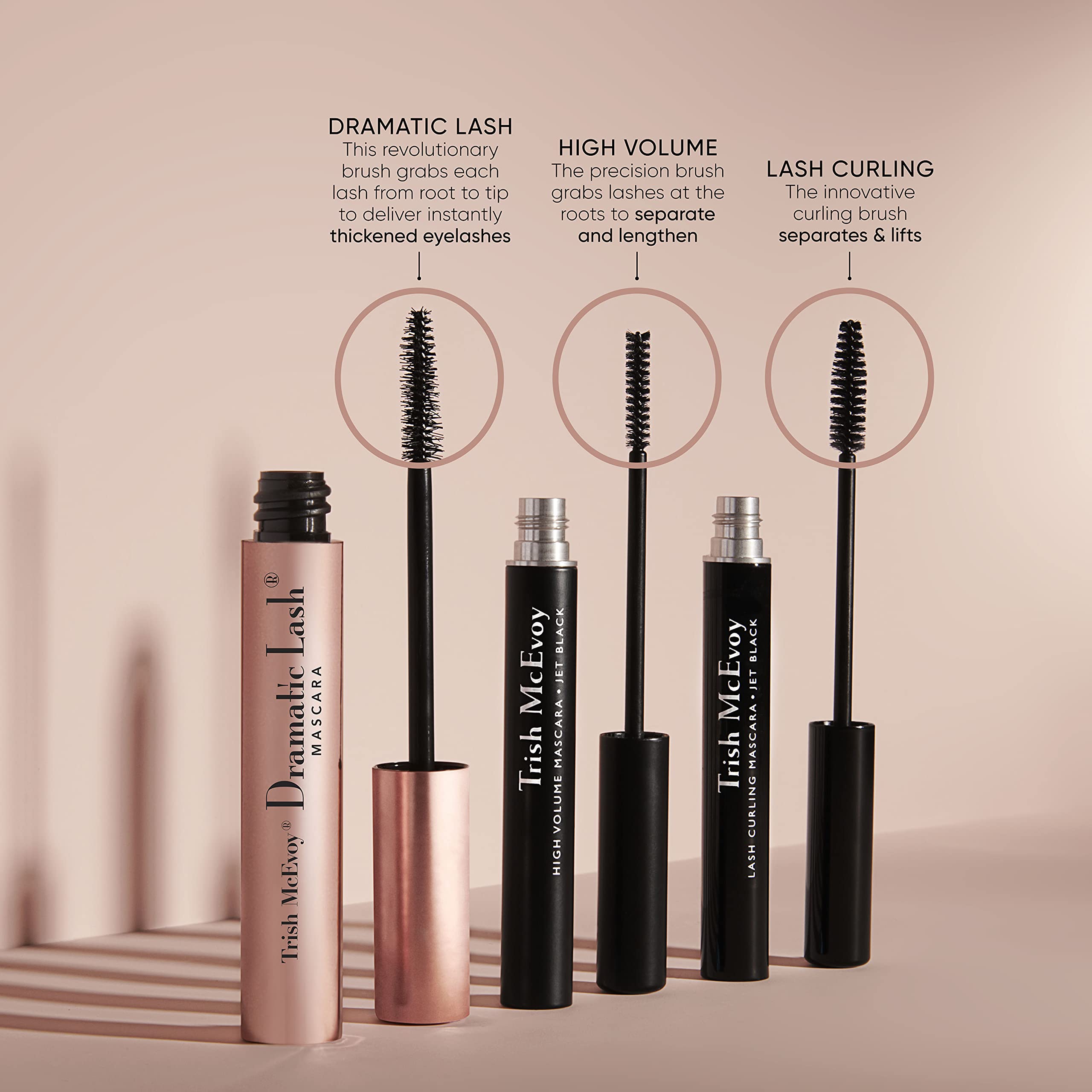 Pochette maquillage pratique avec Trish McEvoy High Volume pour retouches.