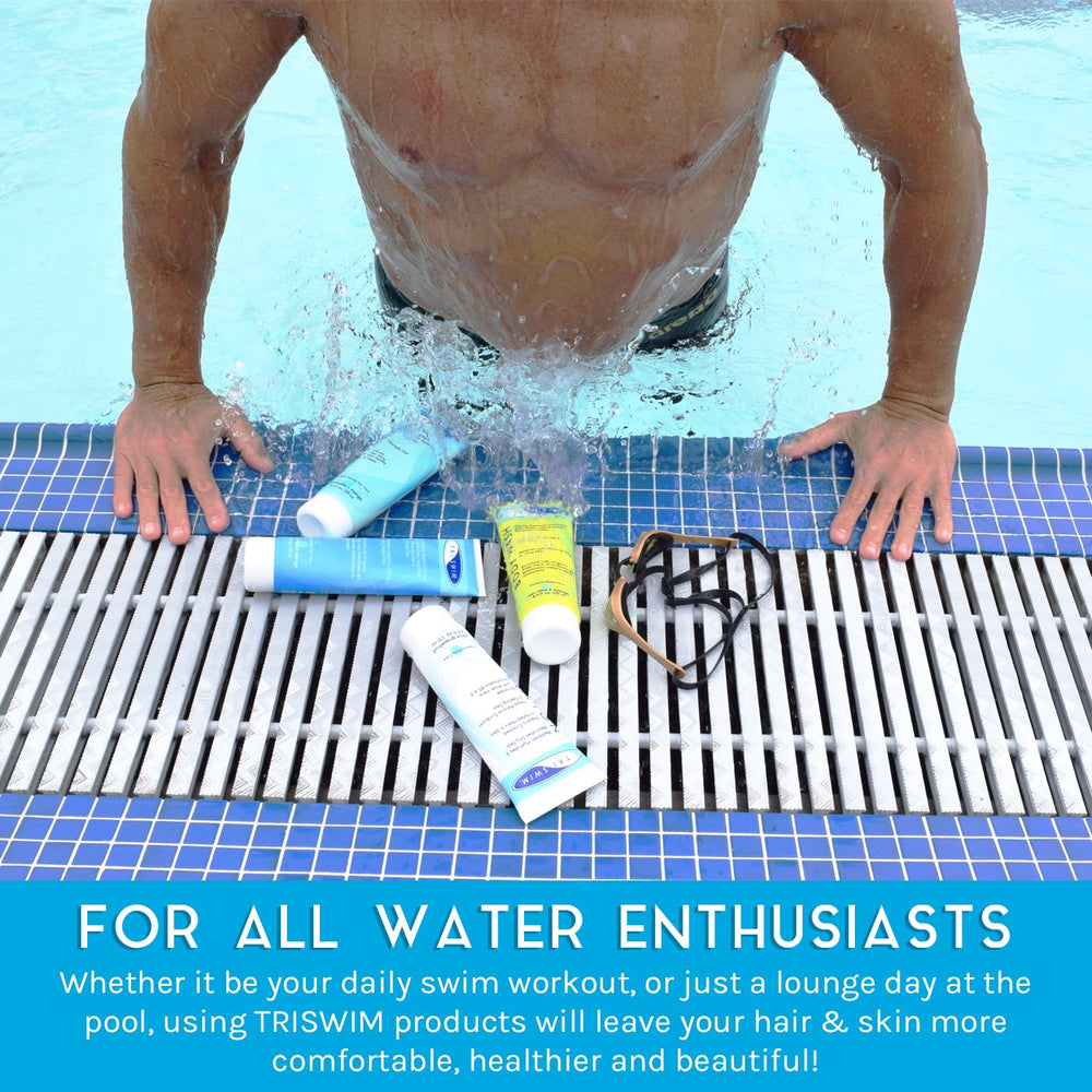 TRISWIM acondicionador nutritivo para nadadores aporta brillo y textura.