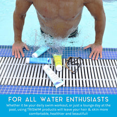 TRISWIM acondicionador nutritivo para nadadores aporta brillo y textura.