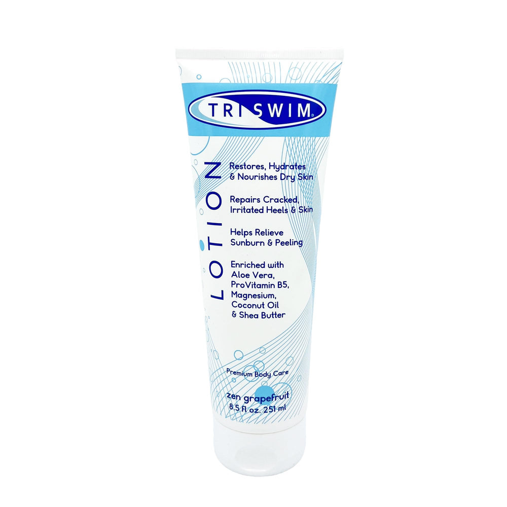 TRISWIM Loción para nadar, botella de 251 ml, neutraliza olores y hidrata la piel.