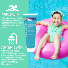 TRISWIM Kids Champú con aloe vera y panthenol hidrata y fortalece el cabello tras cada uso