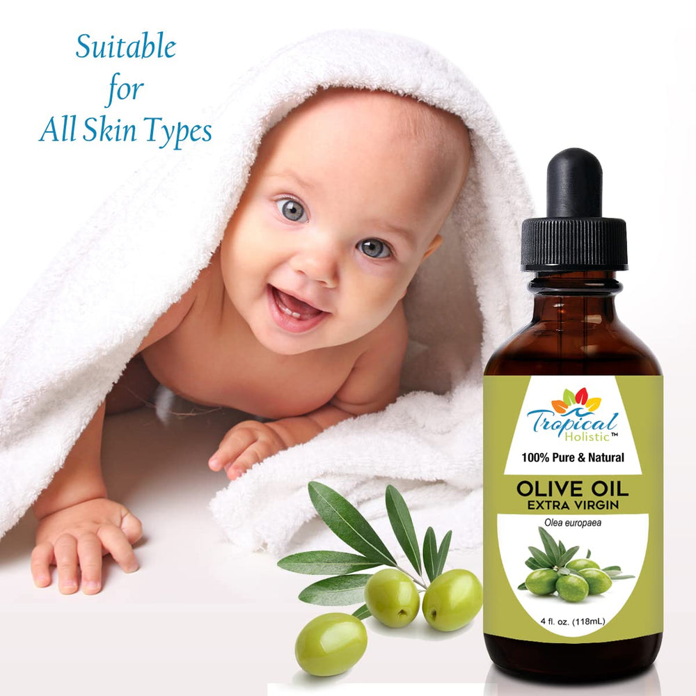 Tropical Holistic Aceite de Oliva Extra Virgen para cabello suave.