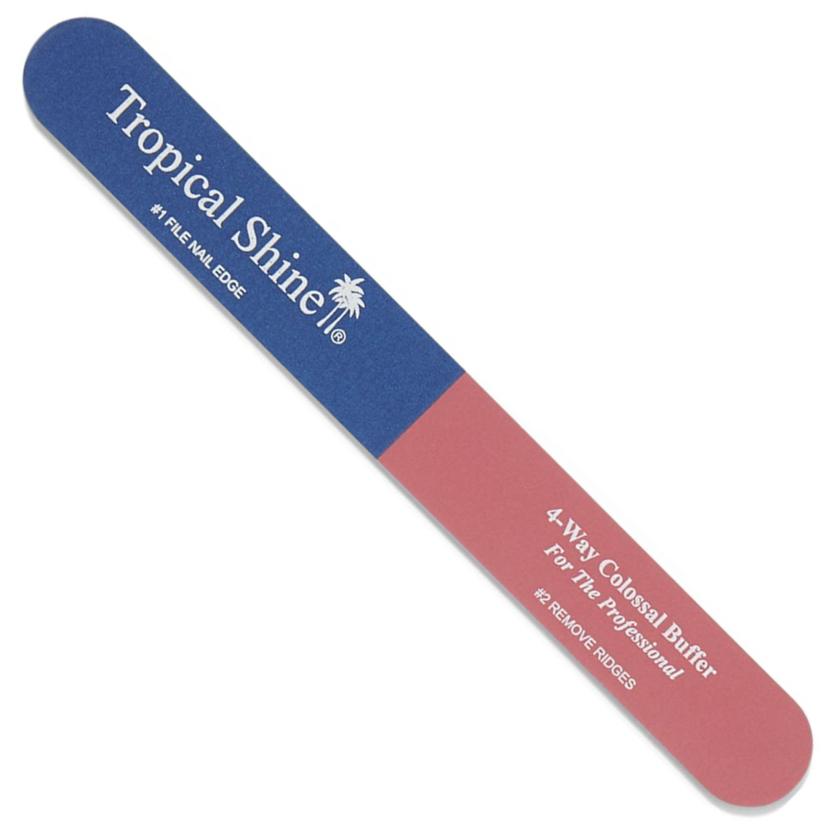 Tropical Shine Colosal, cuatro caras azul-rosa, para limar y pulir uñas con brillo duradero