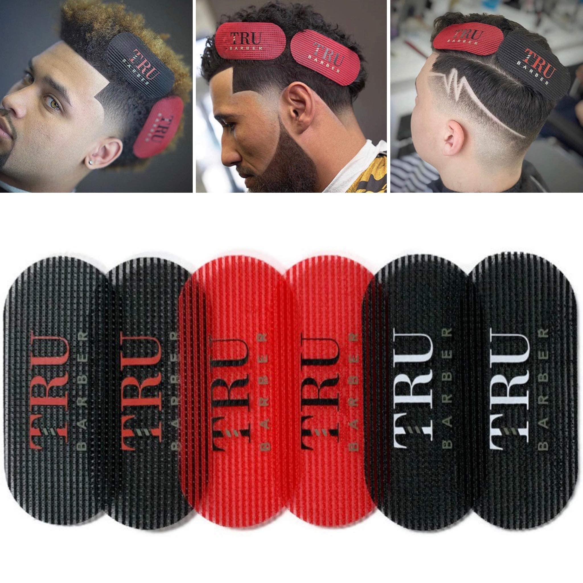 TRU BARBER agarre para cabello rojo, mantiene secciones grandes sin resbalar.