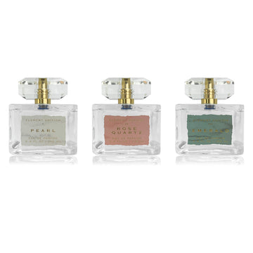 Etiqueta de diseño de Tru Fragrance Beauty Edición Elemento añade lujo discreto.