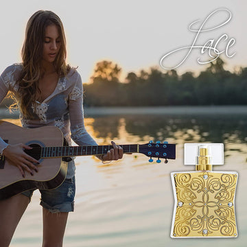 Tru Fragrance Beauty Lace, diseño de frasco, transmite elegancia femenina y sofisticación.