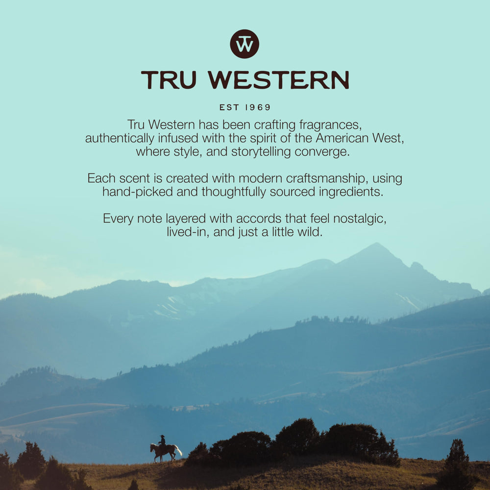 Tru Fragrance Beauty Yellowstone Ride Reserve woody texture emphasis pairs with evening outfits