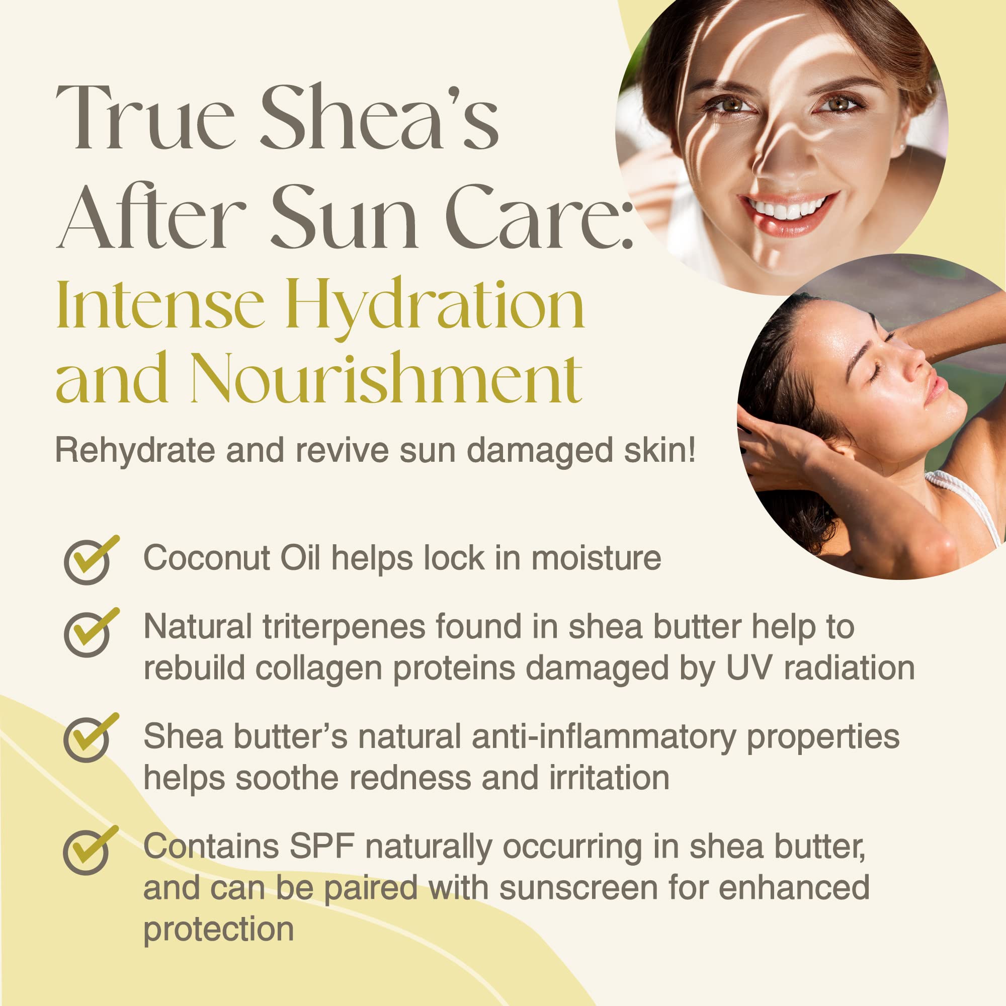 True Shea envase 8 onzas, práctico para uso diario.