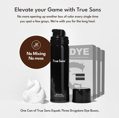 True Sons Espuma Tinte sin amoniaco, color suave y seguro.