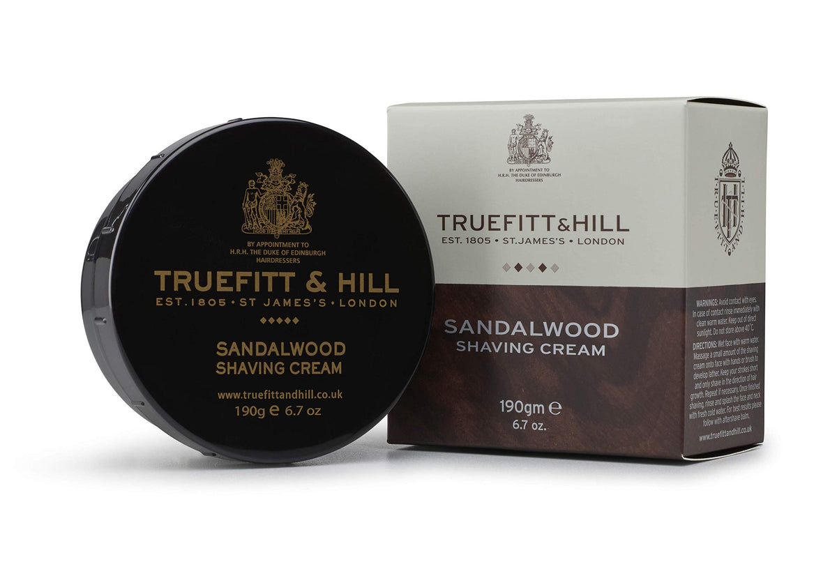 Truefitt & Hill crema de afeitar sándalo en tarro para un afeitado suave