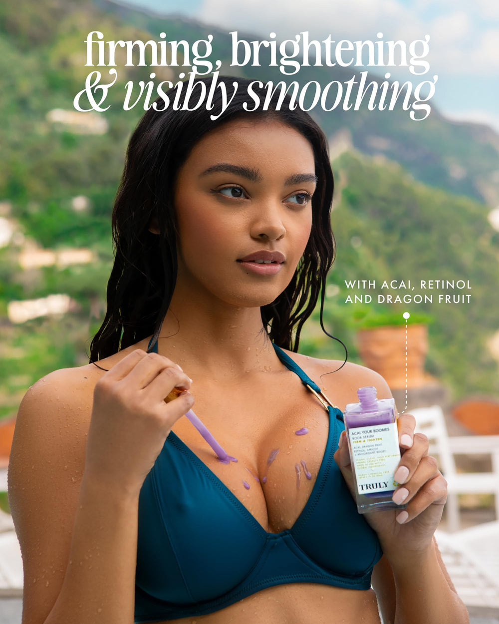 Texture du serum Truly Beauty Acai Your Boobies sur la peau