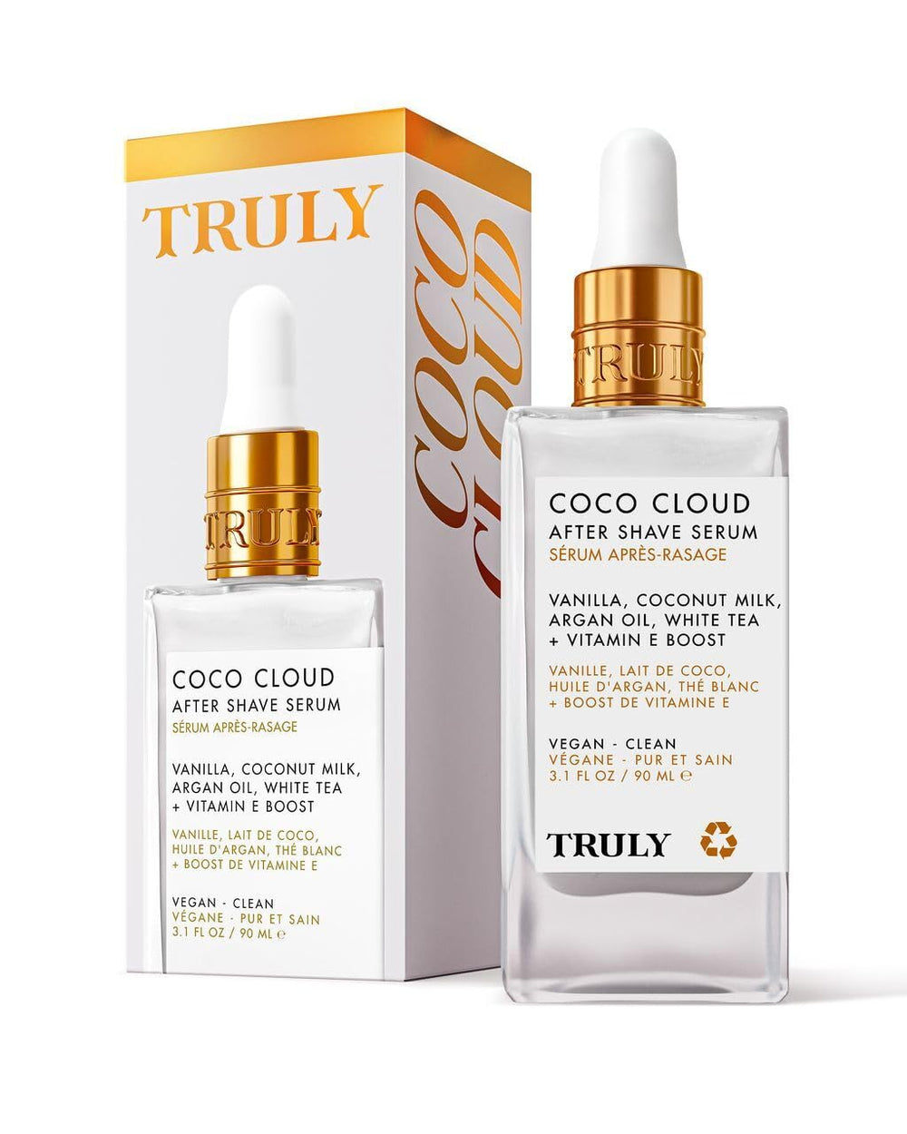 Truly Coco Cloud suero post-afeitado: botella para piel suave