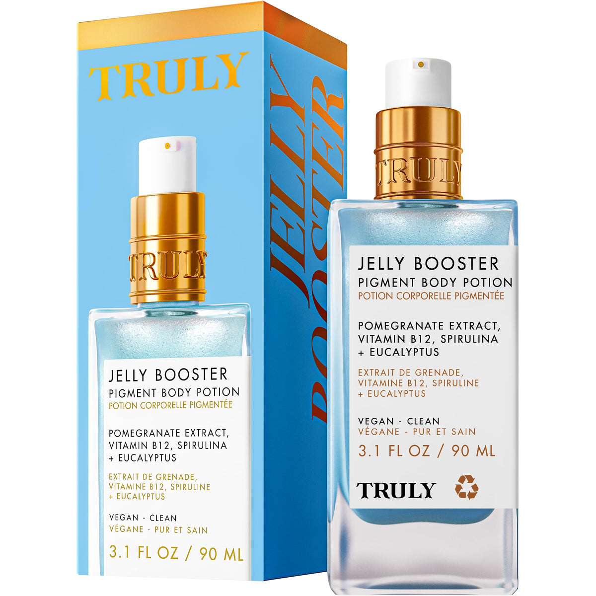 Truly Jelly Booster Pigment, botella visible, tratamiento para pigmentación y cicatrices.