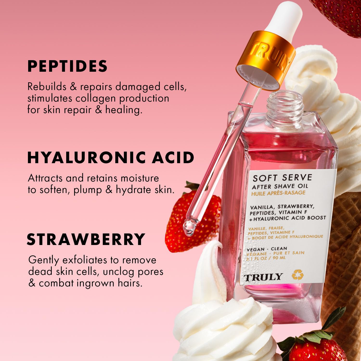 Truly Soft Serve: ingredientes con péptidos para hidratar y calmar la piel