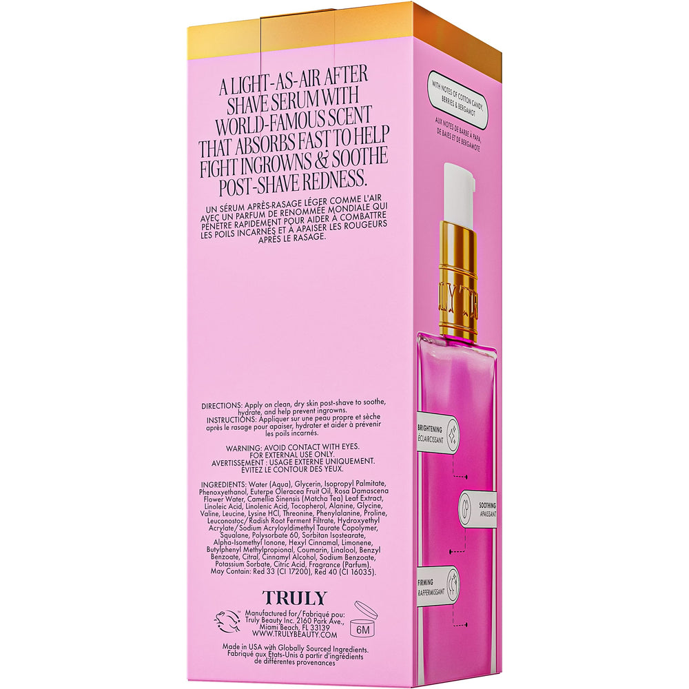 Truly Unicorn Fruit Serum, uso diario para piel suave entre afeitados.