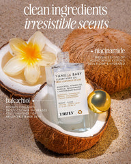 Truly Vanilla Baby: textura satinada que deja la piel suave y lisa.