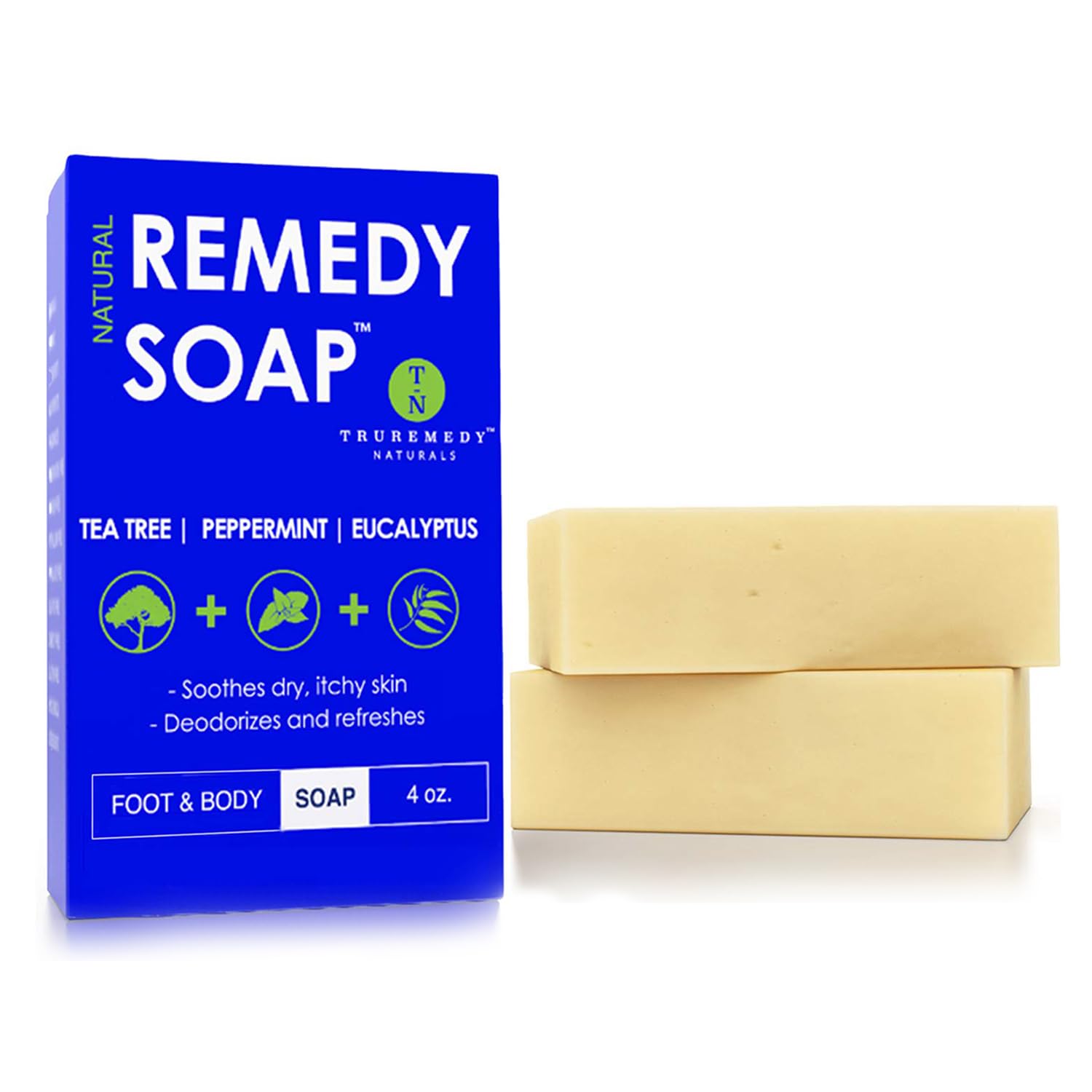 Pack de dos jabones corporales Truremedy Naturals para refrescar la piel