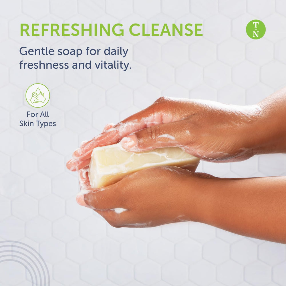 Jabon corporal con espuma fresca de arbol de te mentol y eucalipto