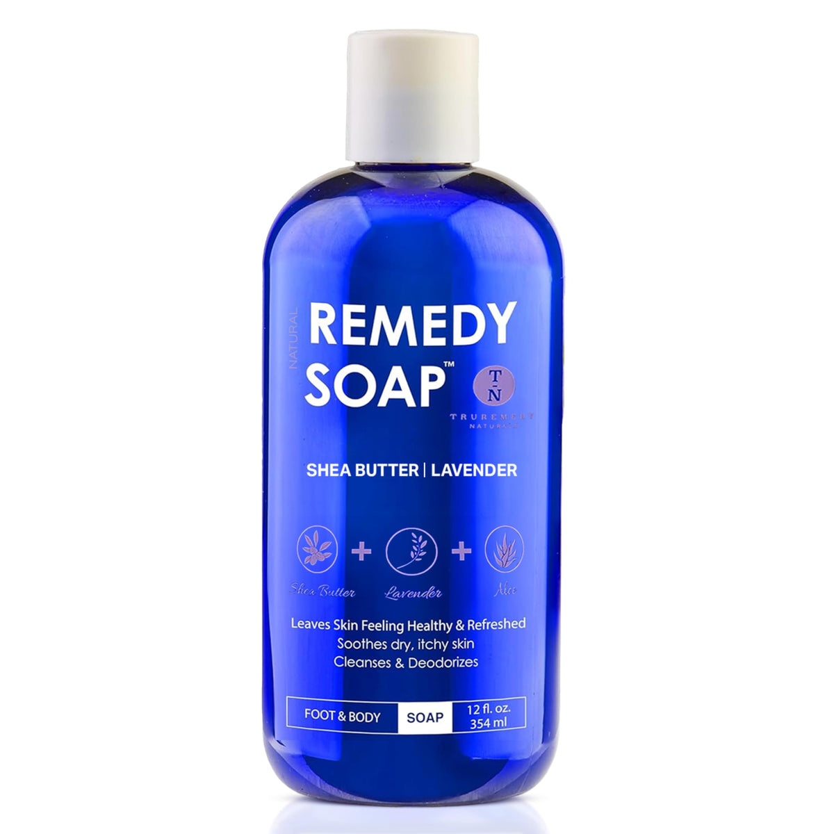 Truremedy Naturals Lavanda: botella de ducha con manteca de karité para hidratación duradera