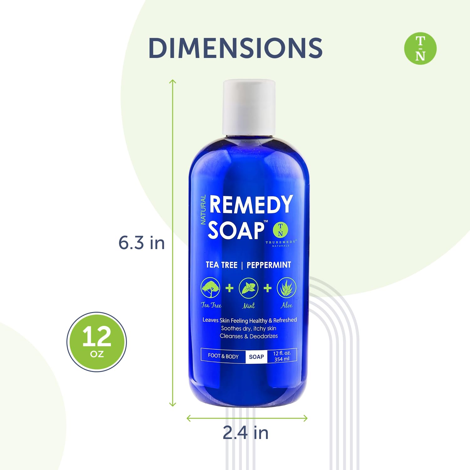 Dispensador de Tea Tree Body Wash para una aplicación cómoda.