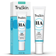 TruSkin crema ojos: bote visible, hidratación suave para el contorno.