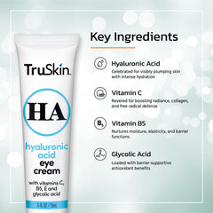 TruSkin crema ojos, brillo sutil para una mirada más luminosa.
