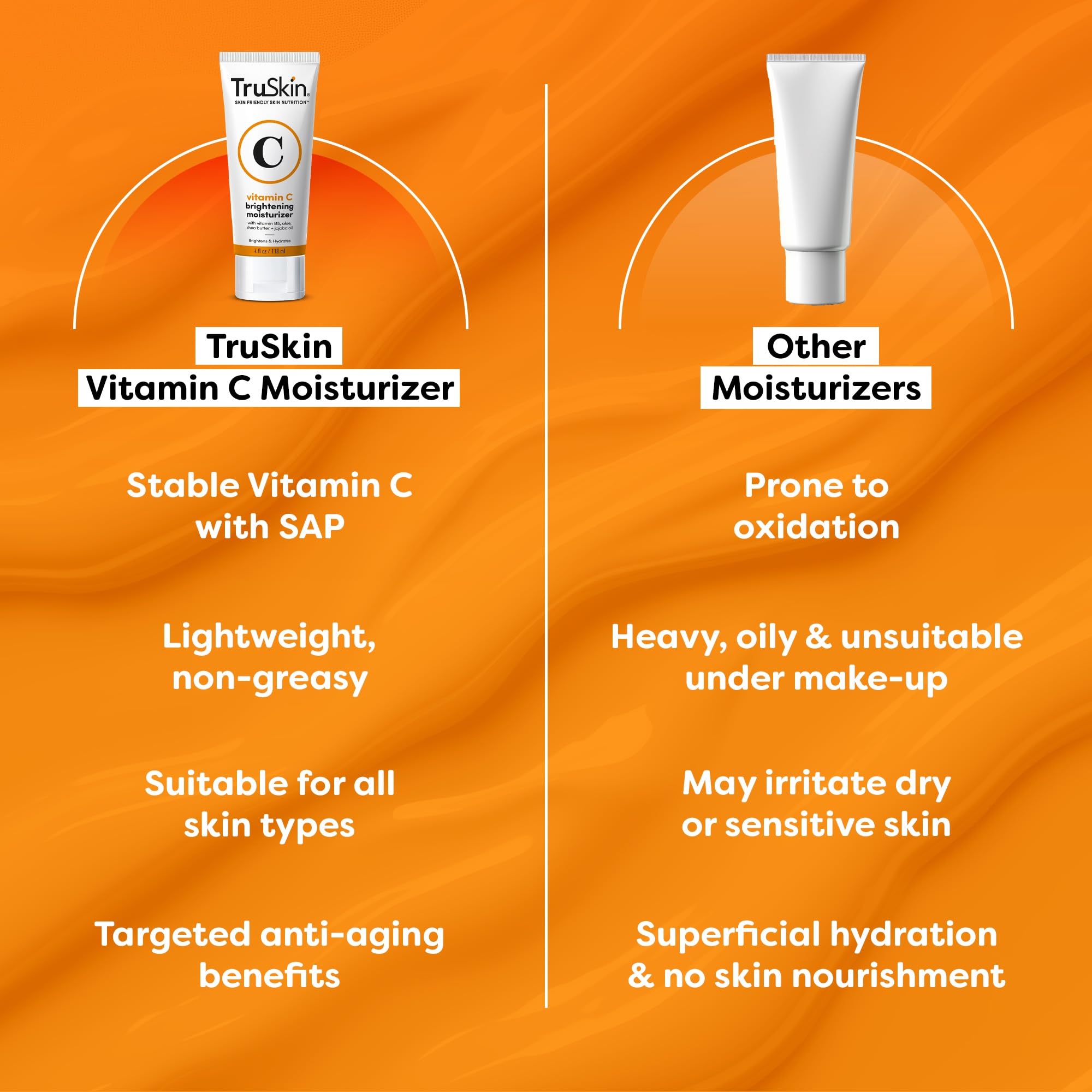 TruSkin Vitamina C crema, aloe vera para nutrición suave.