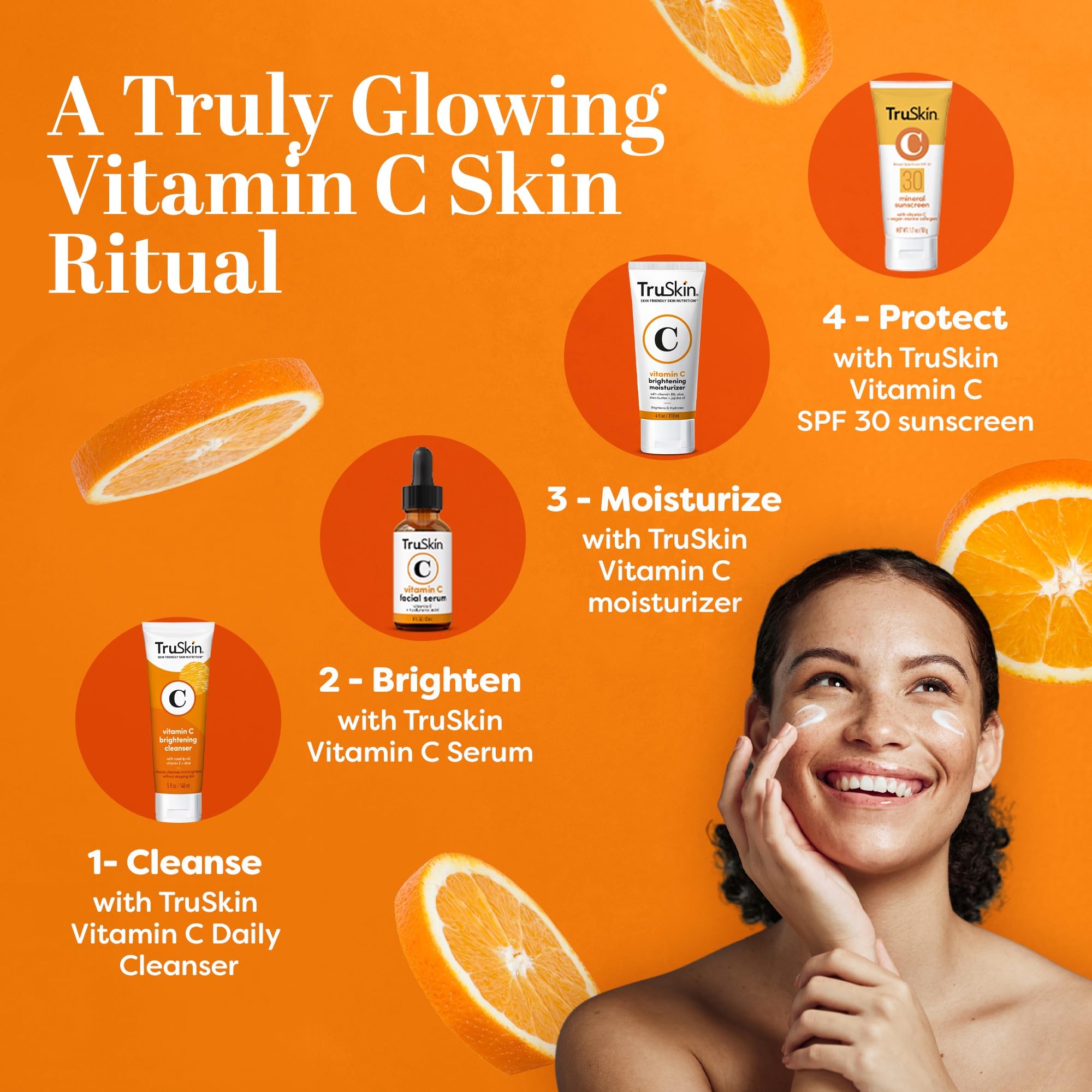 TruSkin Vitamina C crema, envase de 120 ml para uso prolongado.
