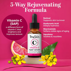 TruSkin crème vitamine C en pot : hydrate et uniformise le teint.