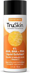 TruSkin – botella del exfoliante suave para rostro, muestra la presentación del producto