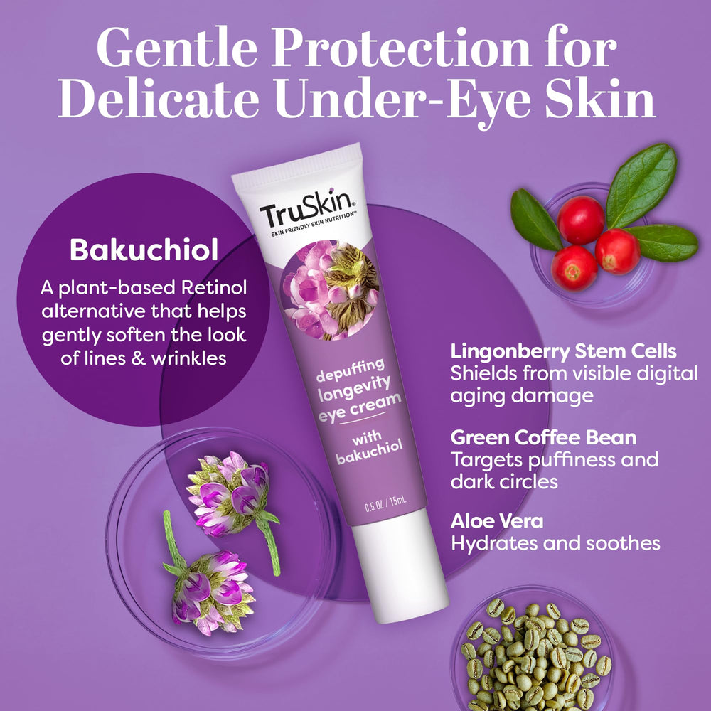 Aplicación con perla alrededor de los ojos con TruSkin Longevity