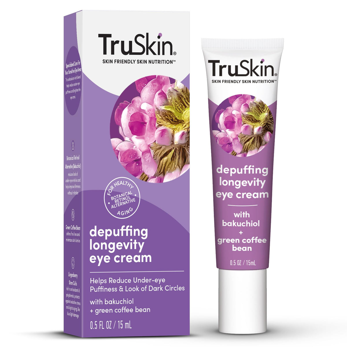 Envase compacto de TruSkin Longevity Crema Ojos para uso diario