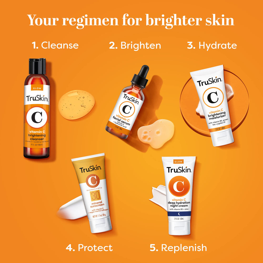 Etiqueta SPF 30 del protector TruSkin en el envase para uso diario.