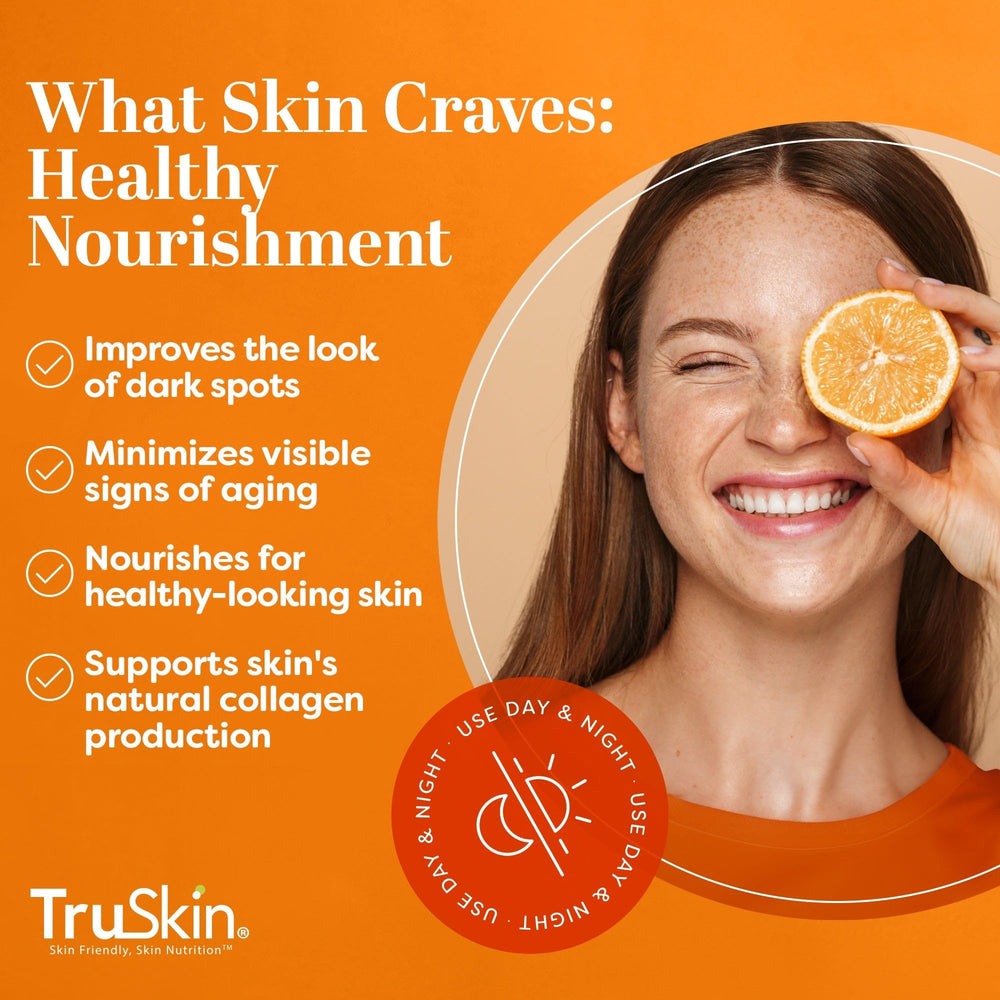 TruSkin Naturals serum vitamina C con aloe vera calma la piel tras la aplicación.