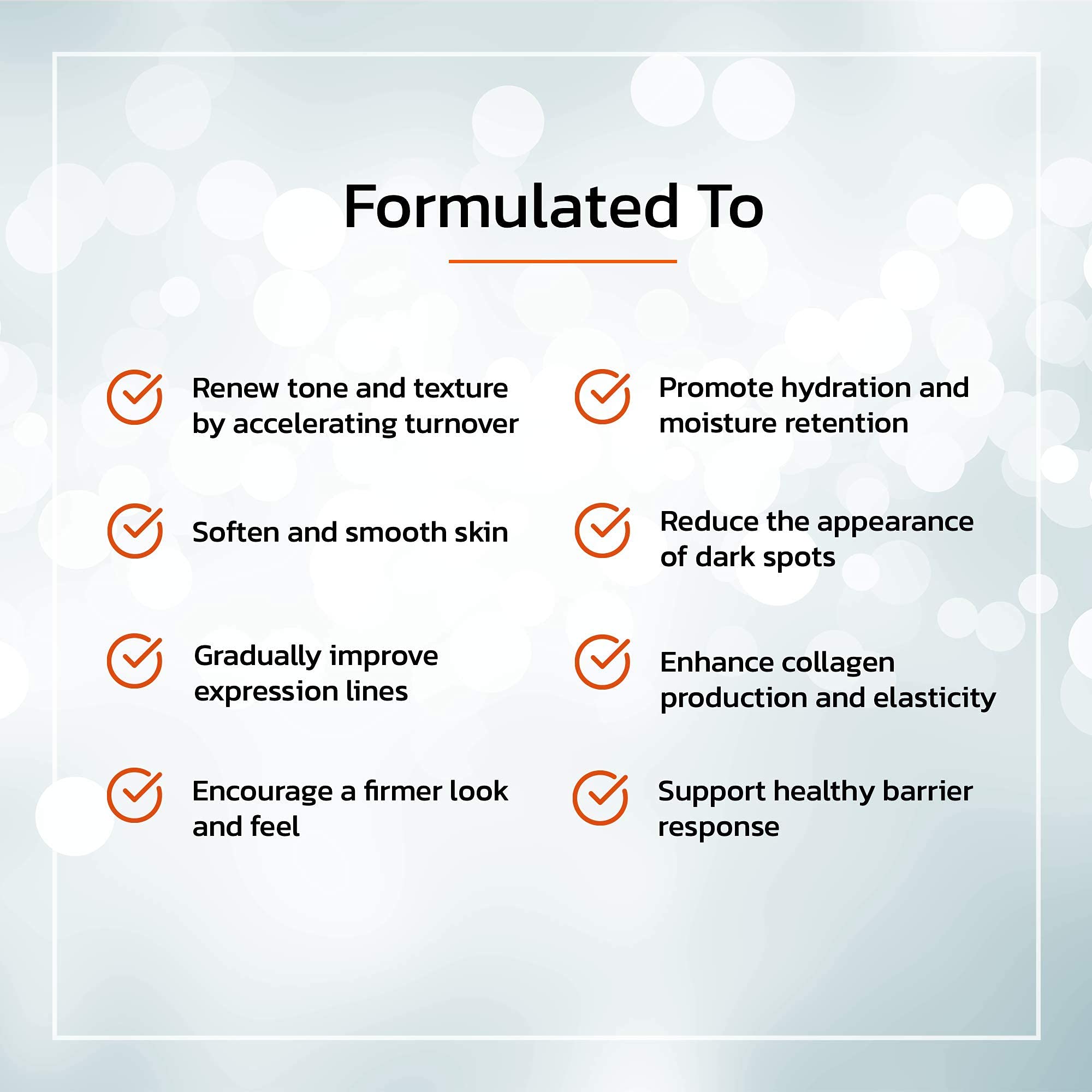 Hidratación prolongada con la fórmula TruSkin Retinol en la piel