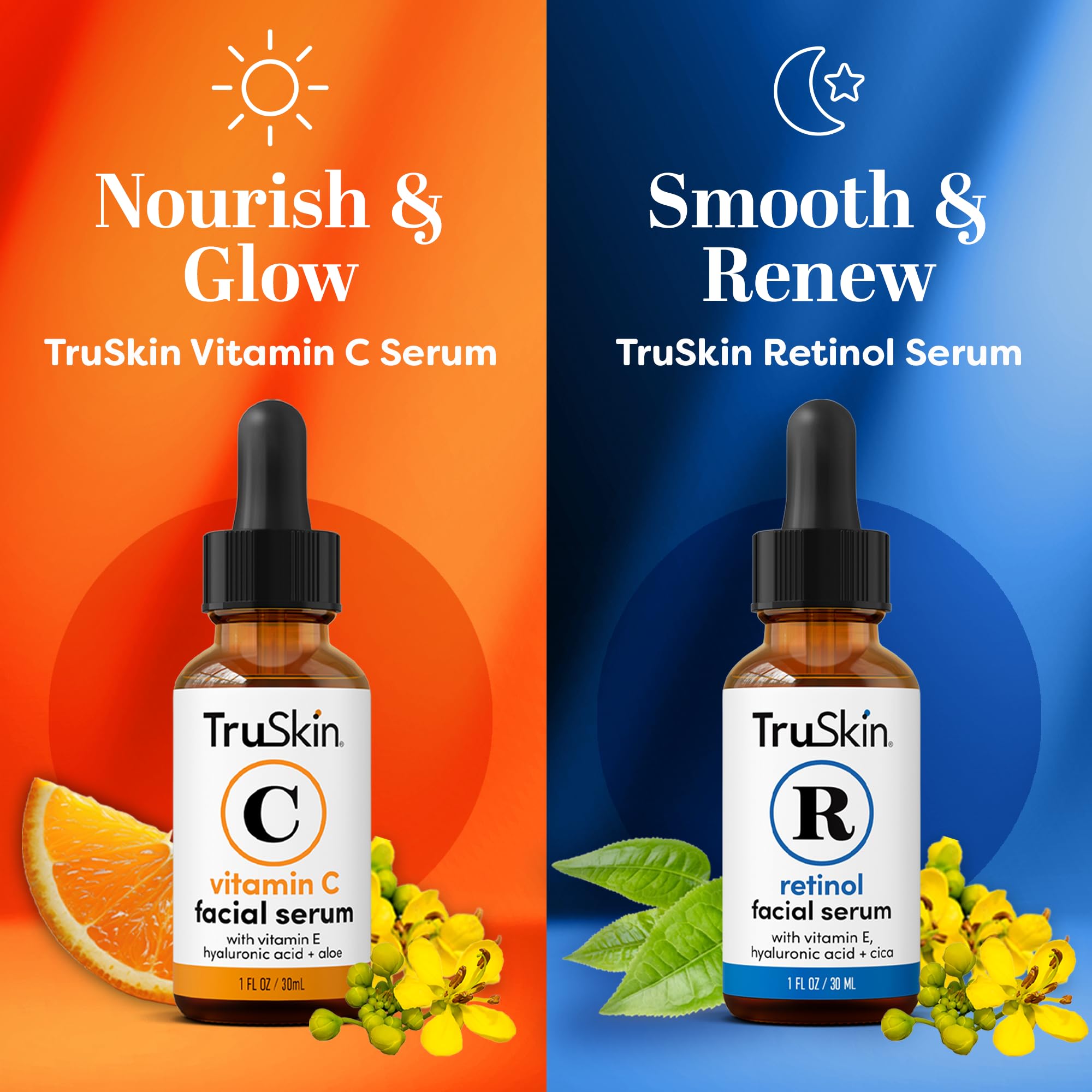 Suero TruSkin retinol en botella para suavizar la piel