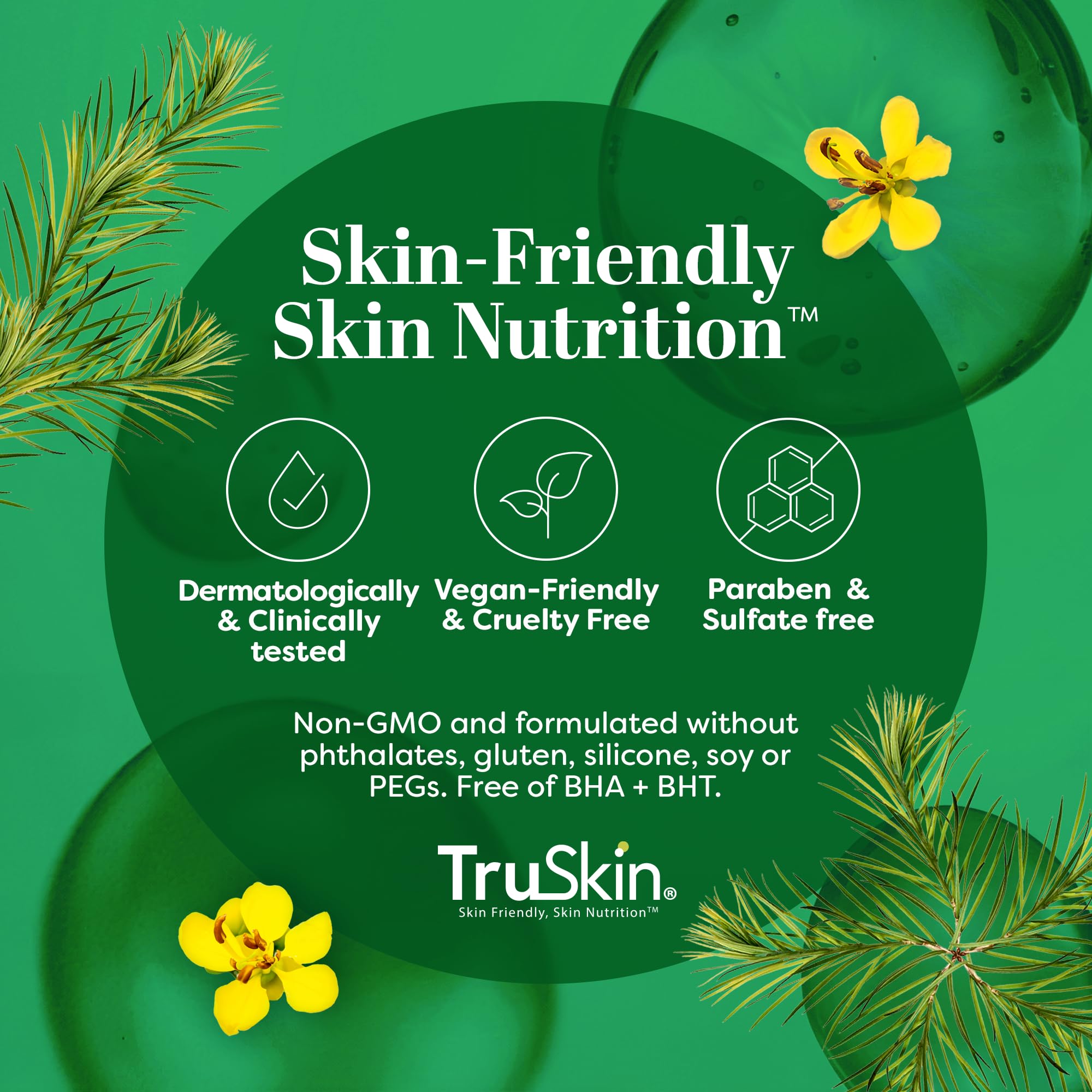TruSkin serum sin fragancias, libre de crueldad y hecho en EEUU