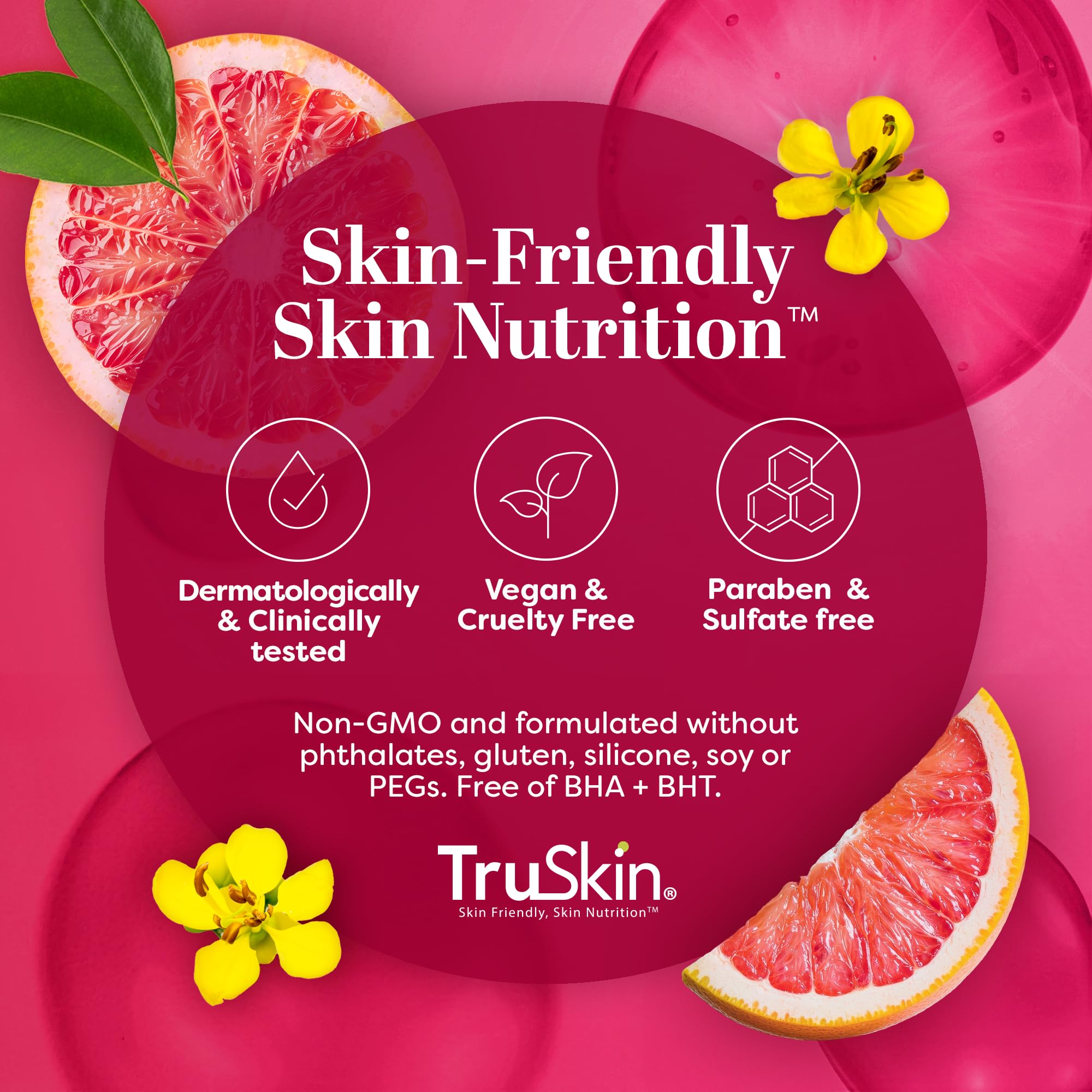 TruSkin suero Esqualano, aceites nutritivos para una piel sedosa.