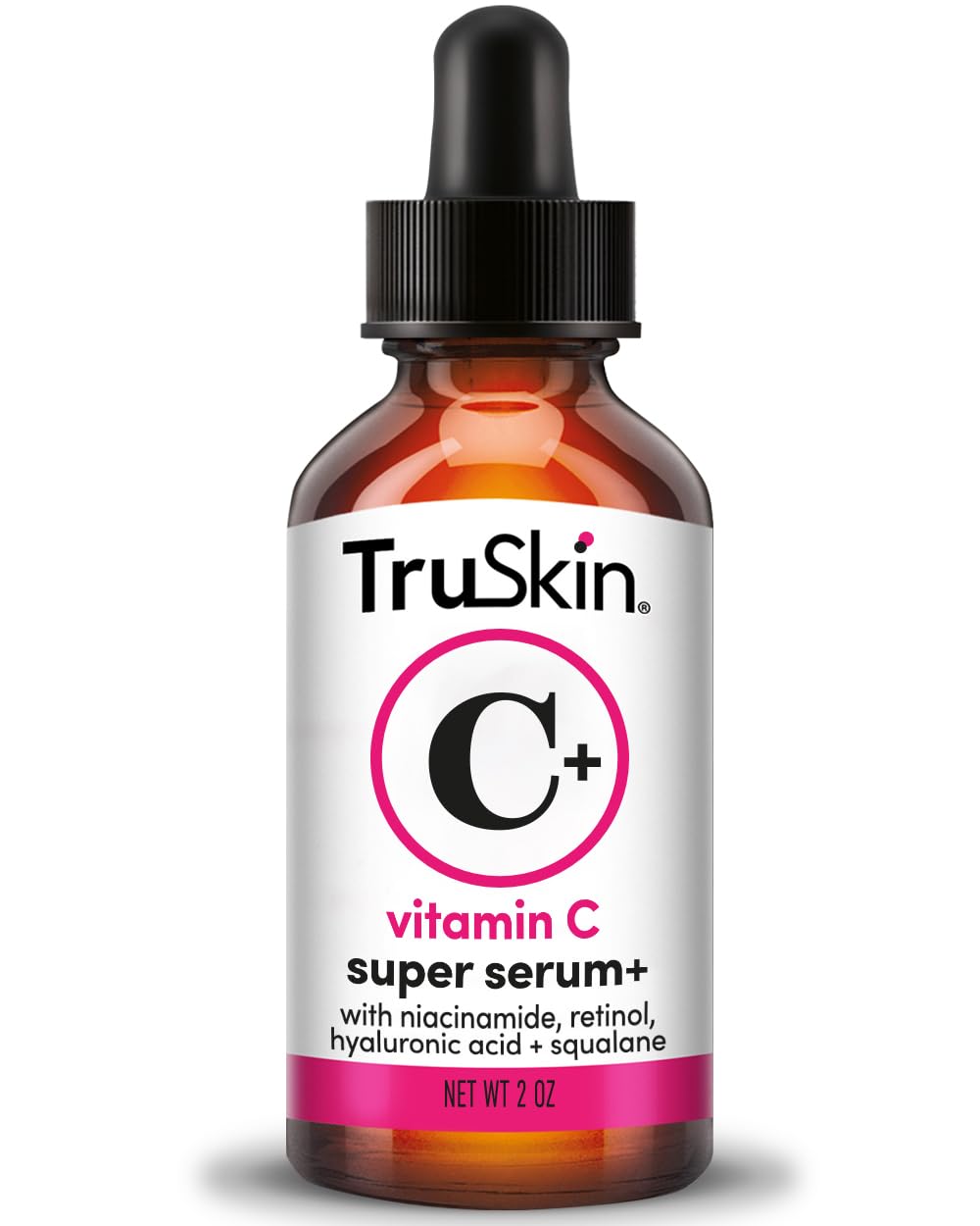 TruSkin suero Vitamina C, bote frontal, ilumina y unifica tono de piel.