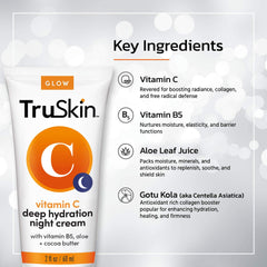 TruSkin: textura satinada de la crema para hidratación nocturna.
